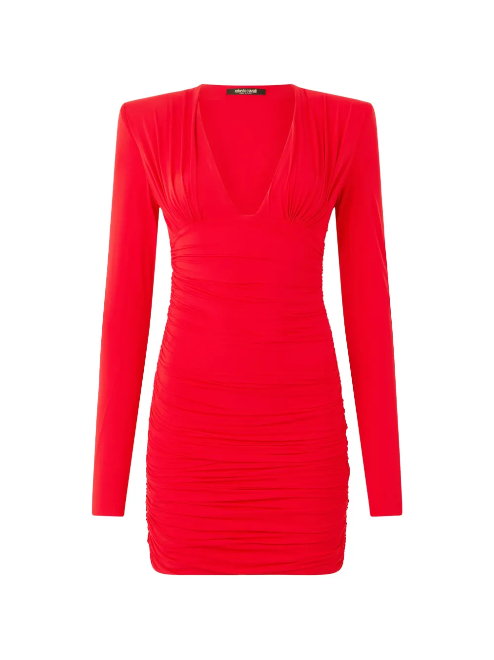 Roberto Cavalli V-neck mini dress - Rosso