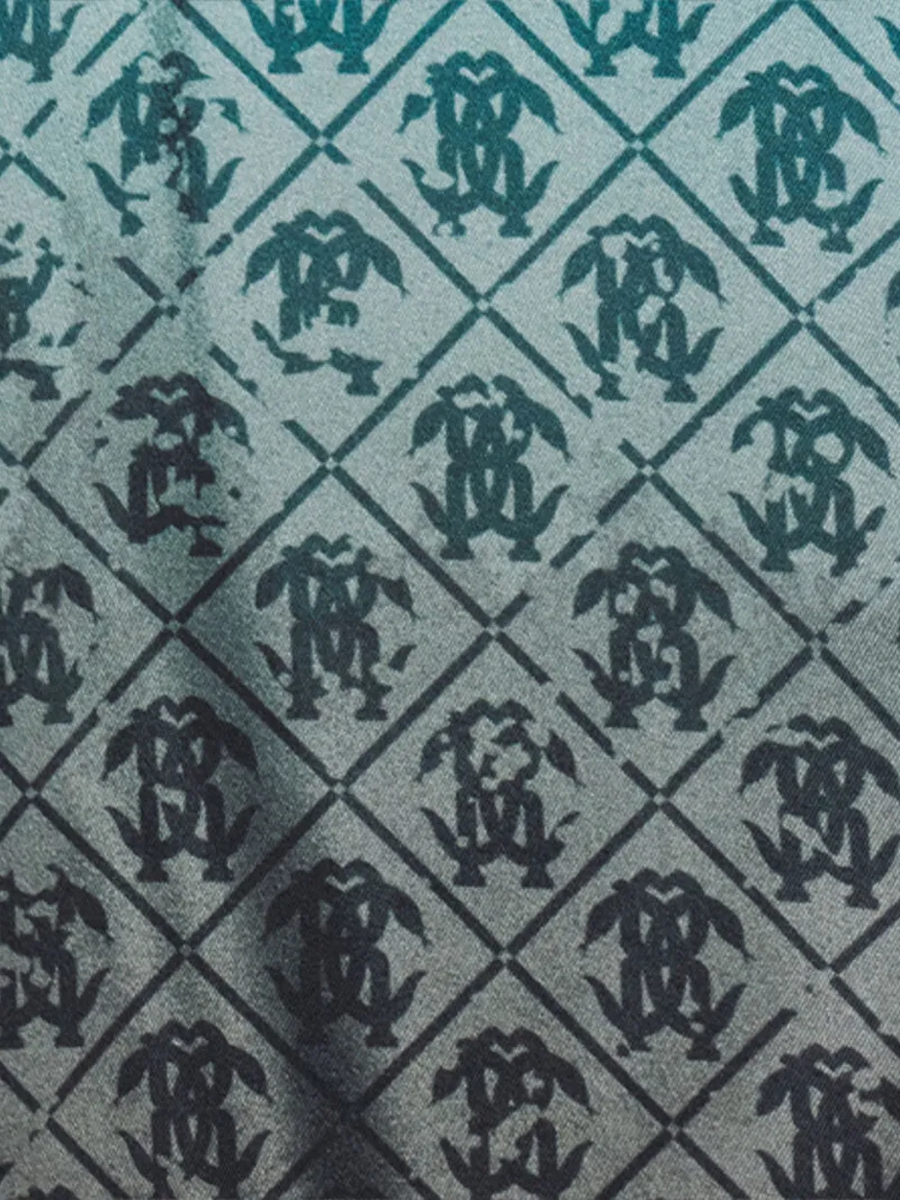 monogram-pattern silk shirt