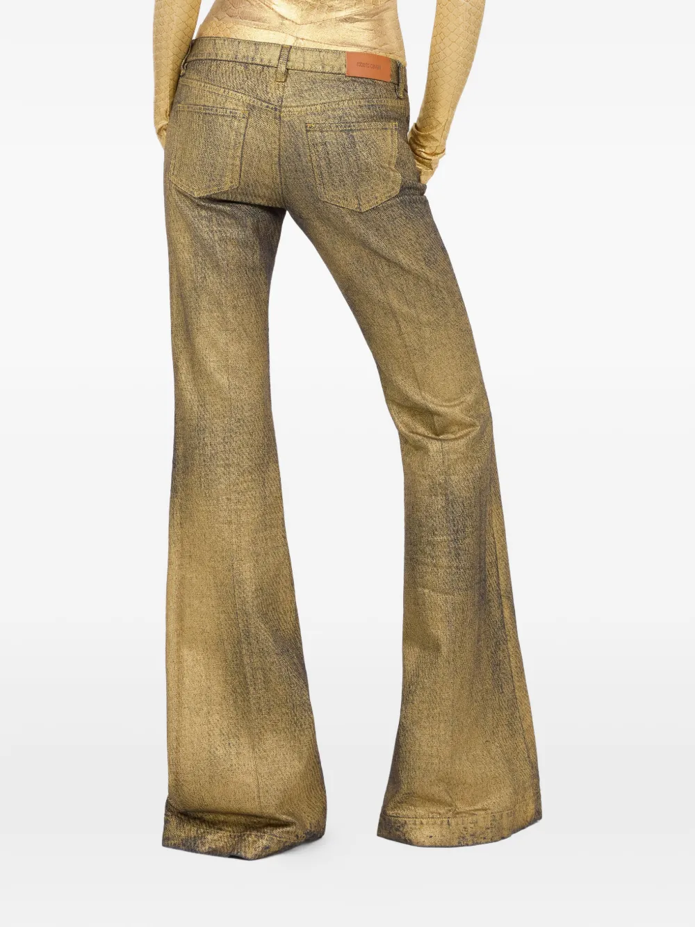 Roberto Cavalli Flared jeans Goud
