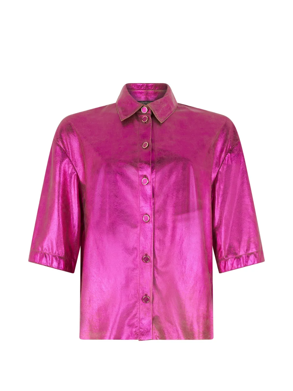 Roberto Cavalli Hemd aus Lurex - Rosa