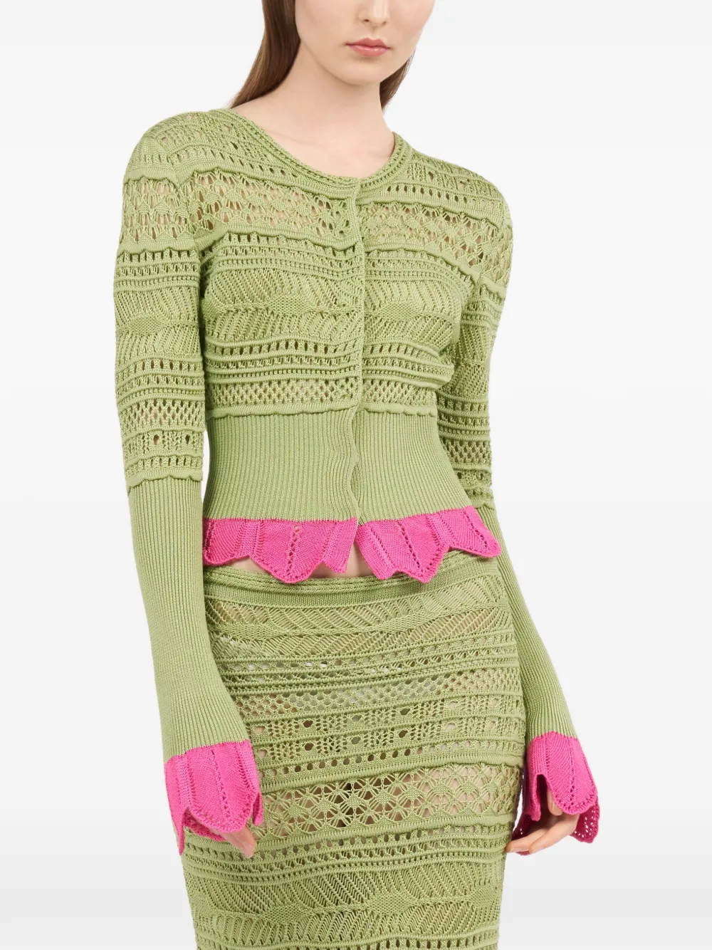 Roberto Cavalli Vest met contrasterend detail Groen