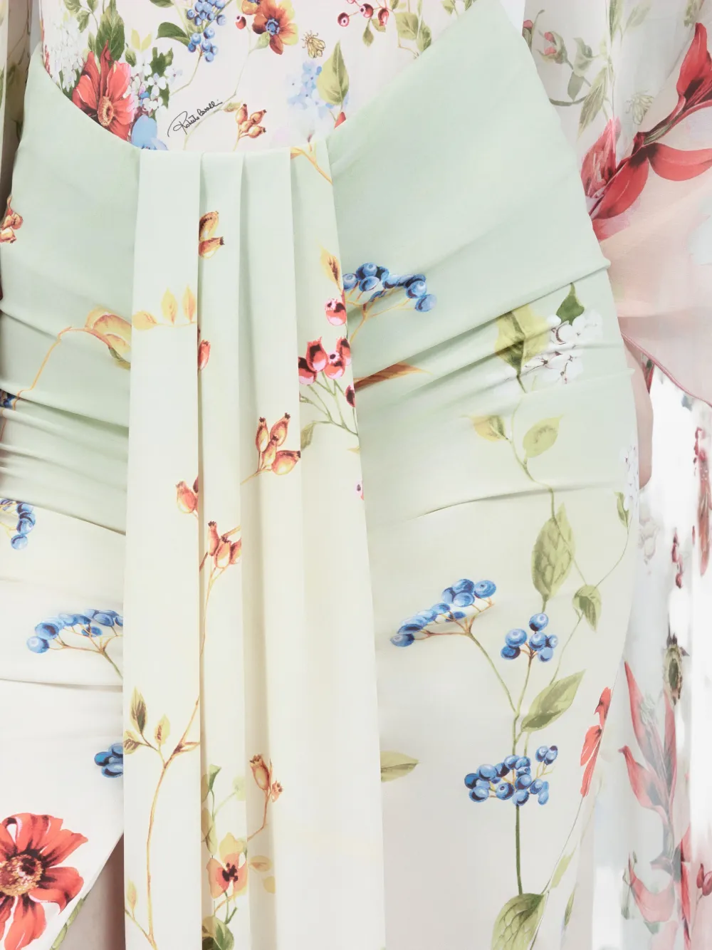 Roberto Cavalli Tuniek met bloemenprint Beige