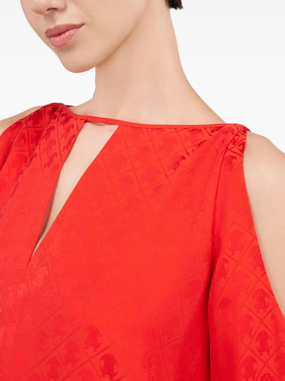Roberto Cavalli Blouse met uitgesneden detail Rood
