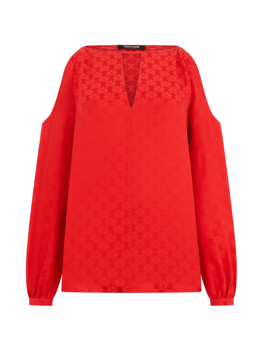 Roberto Cavalli cut-out-detail blouse - Rosso
