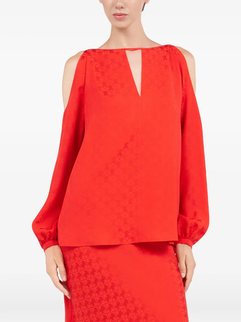 Roberto Cavalli Blouse met uitgesneden detail Rood