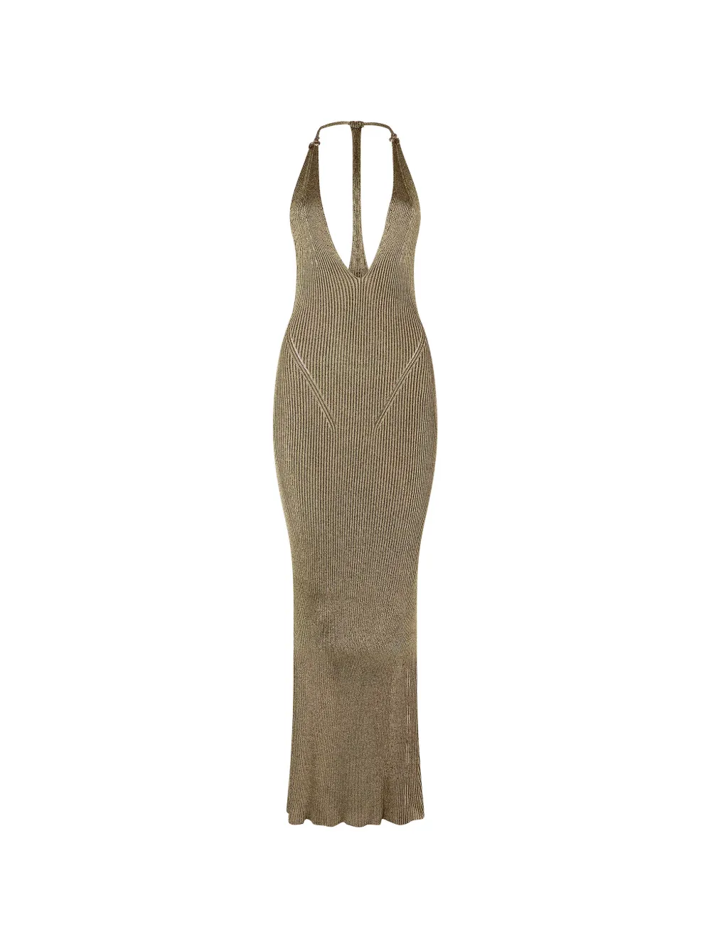 Roberto Cavalli ribbed maxi dress - Gold