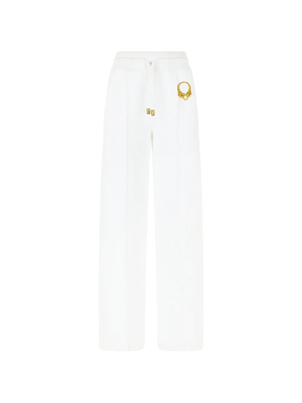 Roberto Cavalli Hose mit Tigerapplikation - Weiß