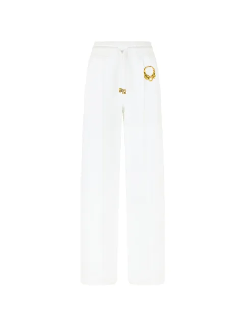 Roberto Cavalli tiger appliqué drawstring trousers