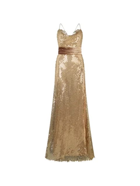 Roberto Cavalli vestido largo bordado con lentejuelas