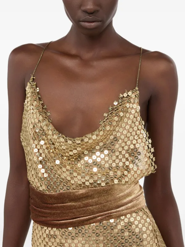 roberto cavalli gold sequin dress 2011 Mini Dress