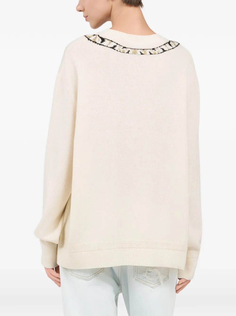 Roberto Cavalli Trui met tijgerpatroon Beige