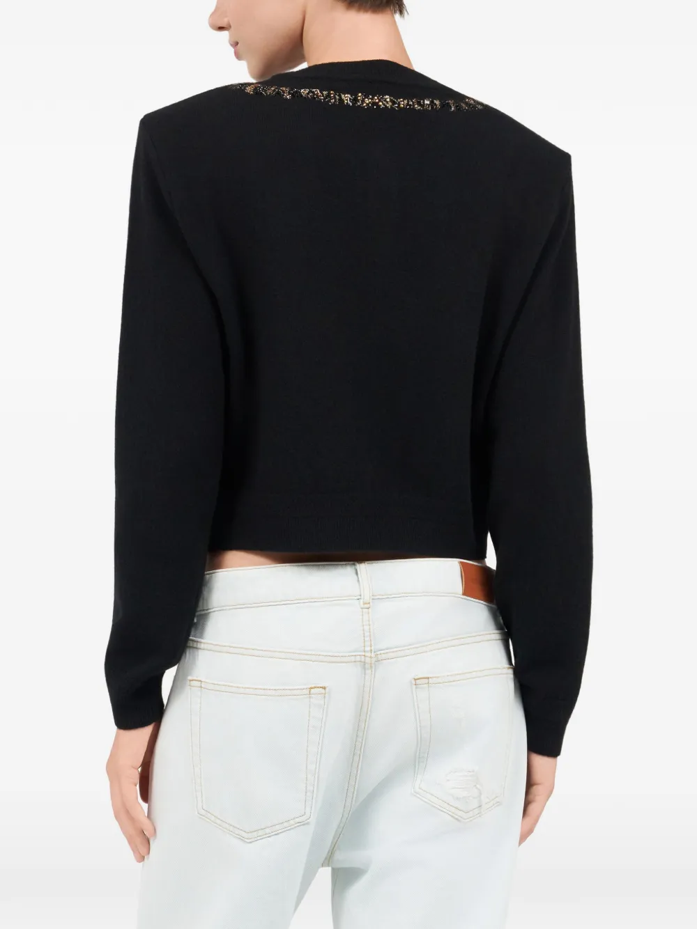 Roberto Cavalli Vest met tijgerdetail Zwart