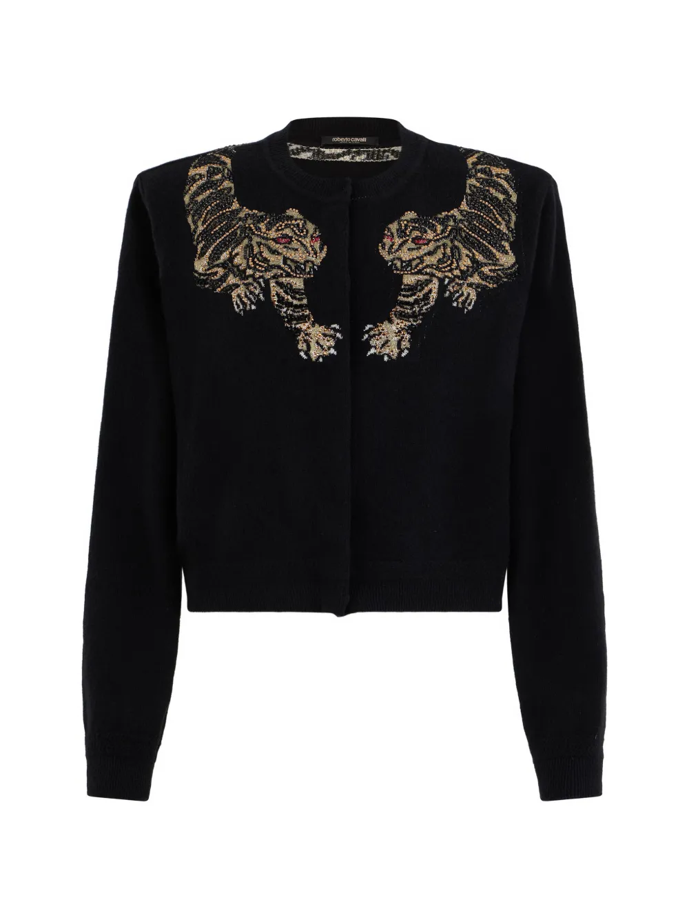 Roberto Cavalli tiger-detail cardigan - Nero