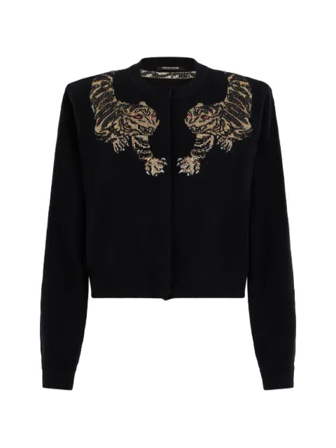 Roberto Cavalli cárdigan con detalle de tigre