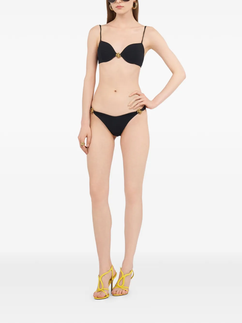Roberto Cavalli Bikinislip met logo Zwart