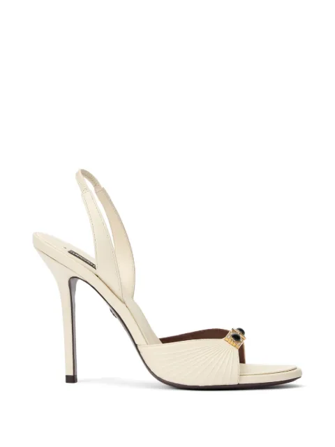 Roberto Cavalli jewel-embellished pleated sandals