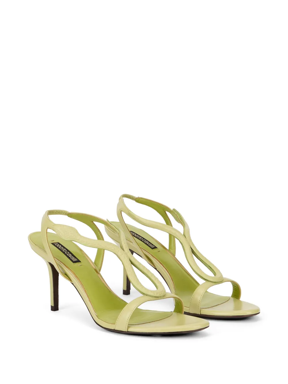 Roberto Cavalli curve-strap sandals Groen
