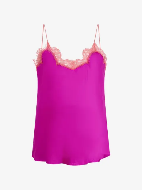 Roberto Cavalli lace-trim blouse