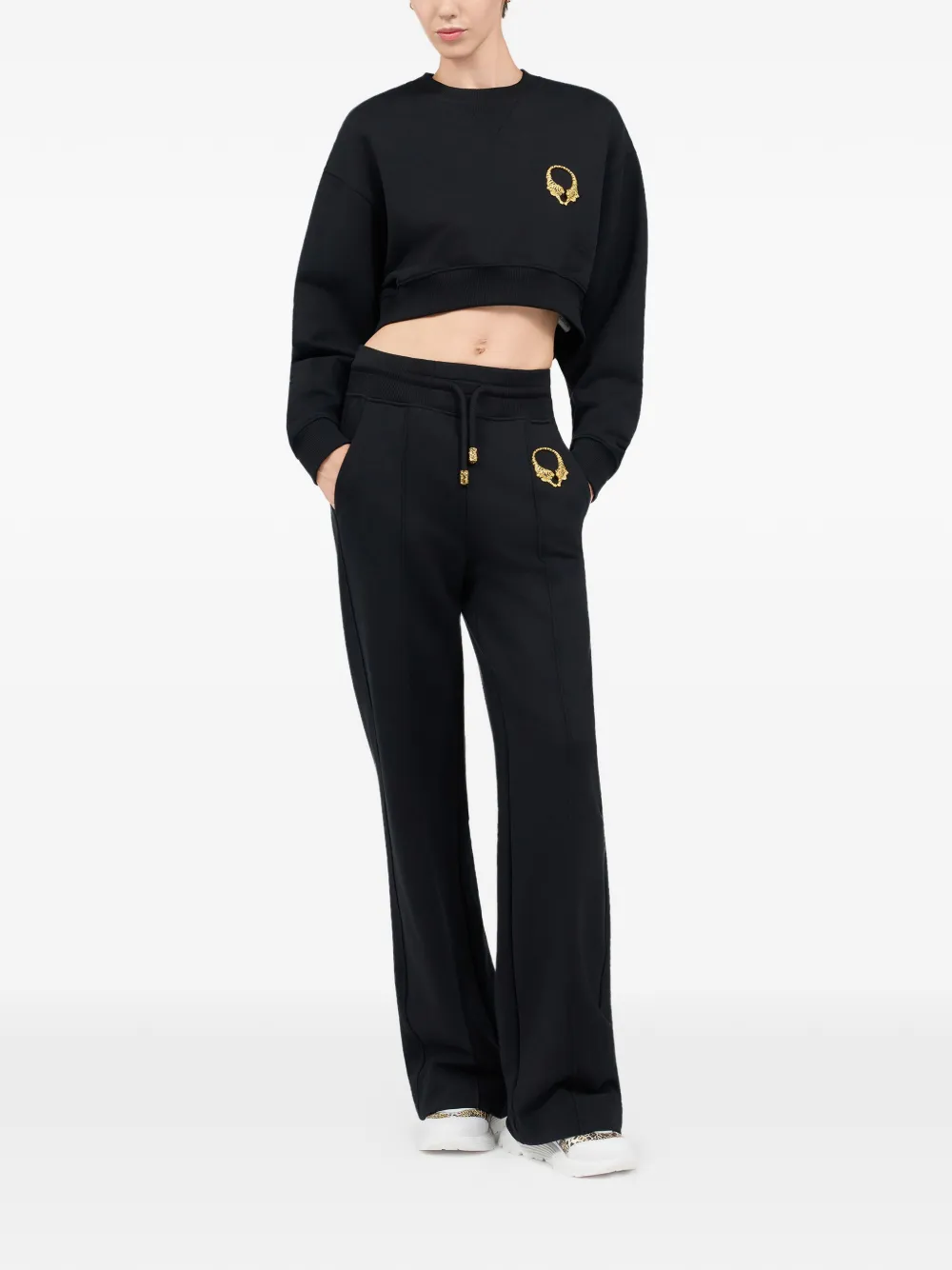 Roberto Cavalli Trainingsbroek met logoplakkaat Zwart