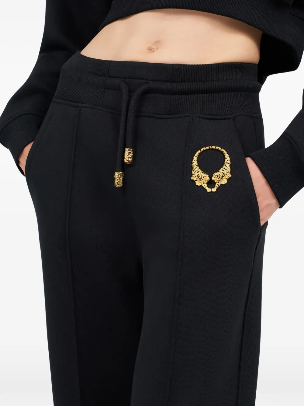 Roberto Cavalli Trainingsbroek met logoplakkaat Zwart