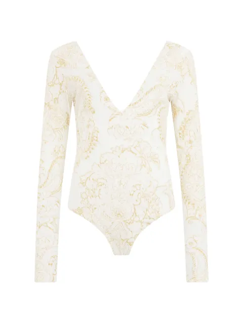Roberto Cavalli paisley-print V-neck bodysuit