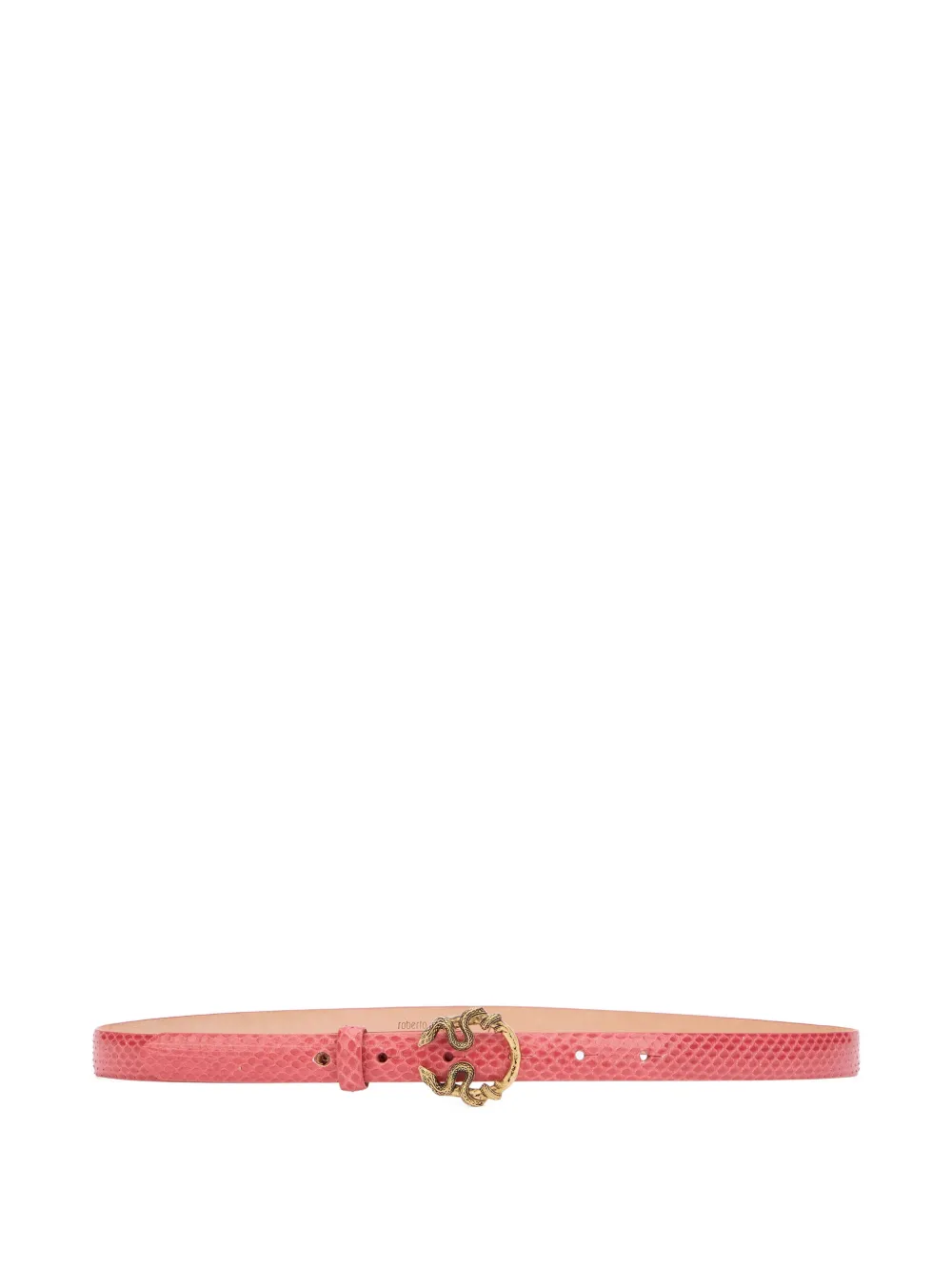 Roberto Cavalli snake-buckle belt - Rosa