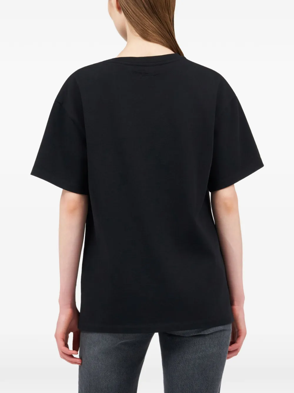 Roberto Cavalli T-shirt met geborduurd logo Zwart