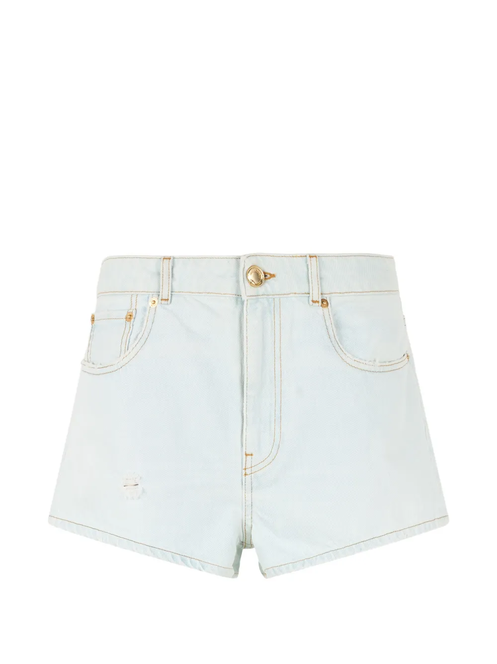 Roberto Cavalli distressed-details denim shorts - Blue