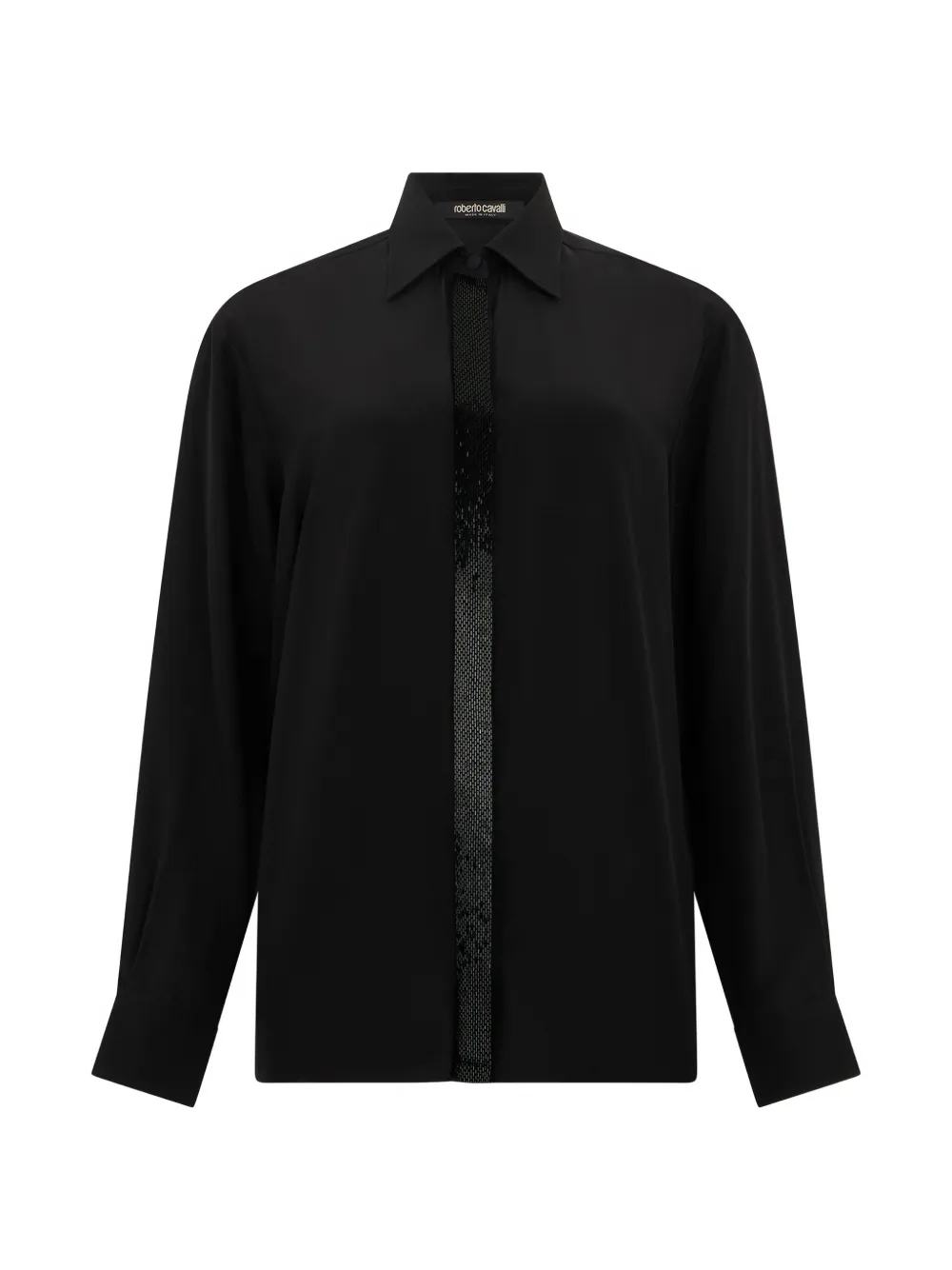 Roberto Cavalli embellished-stripe shirt - Nero