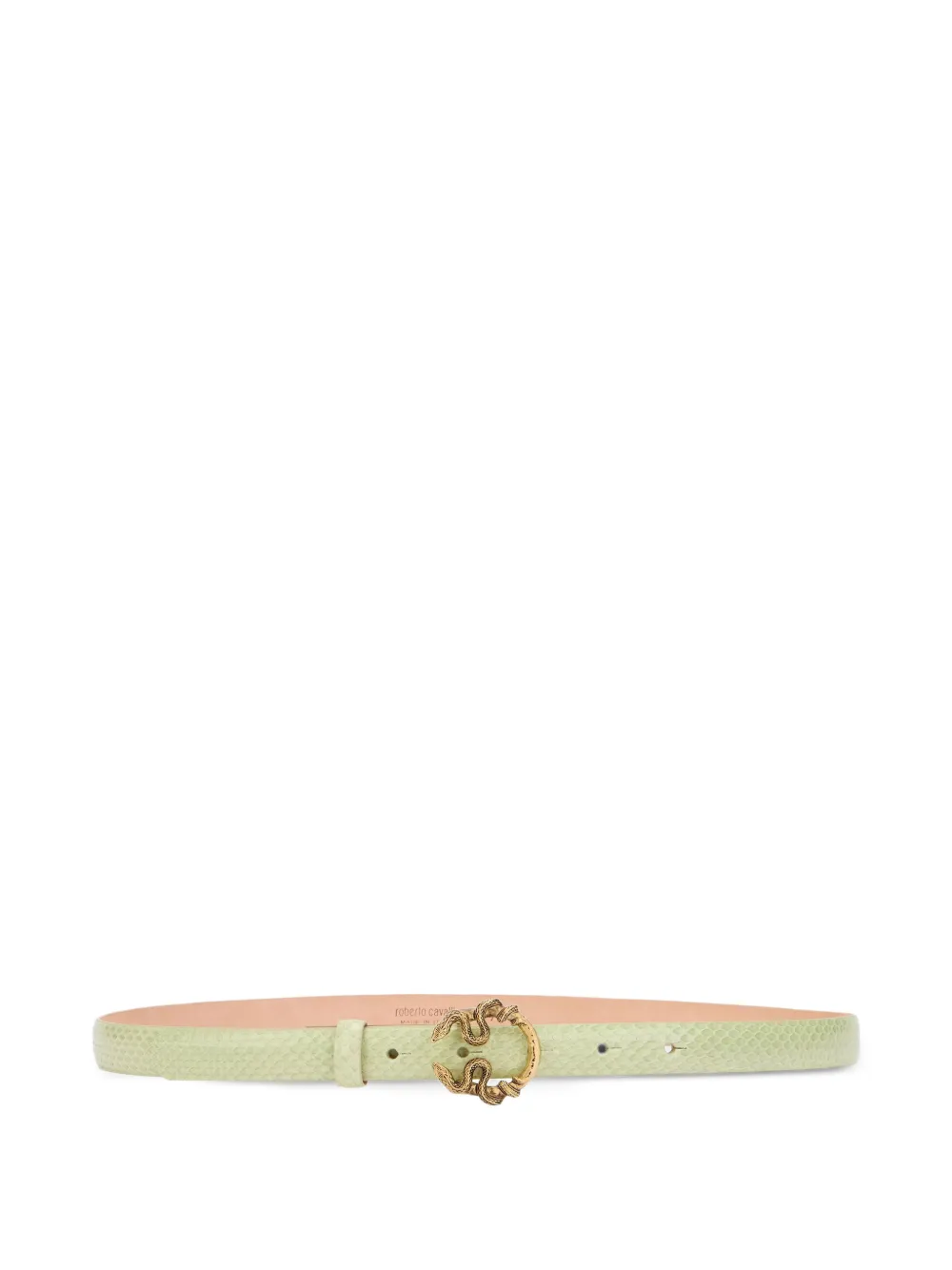 Roberto Cavalli snake-buckle belt - Green