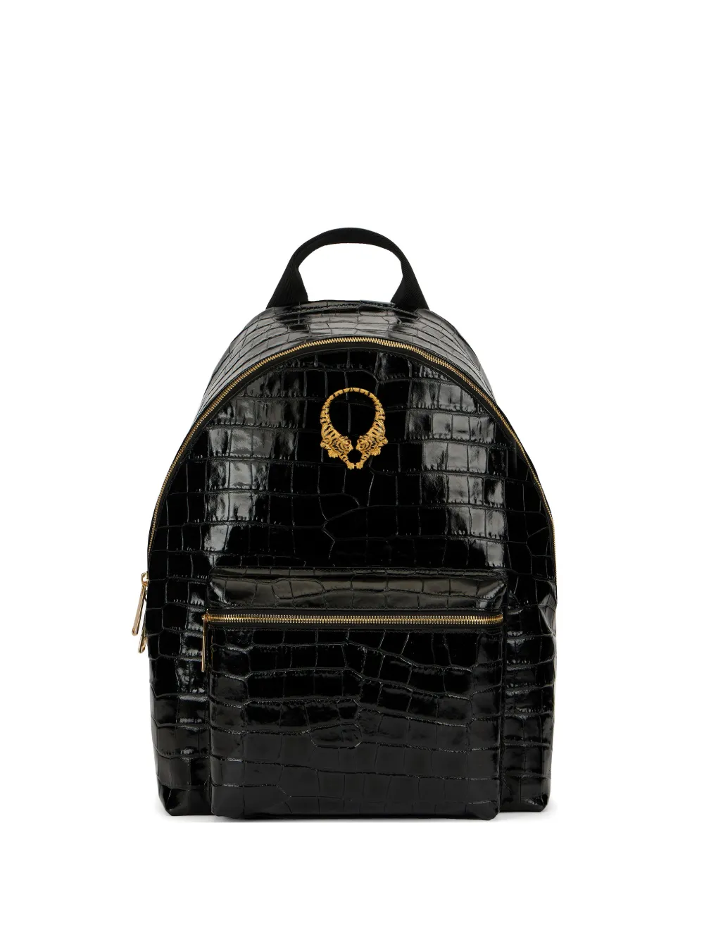Roberto Cavalli crocodile-effect Tiger Tooth backpack - Nero