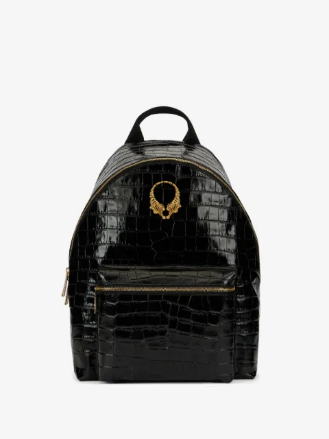 Roberto Cavalli Tiger Tooth Rucksack mit Kroko-Effekt