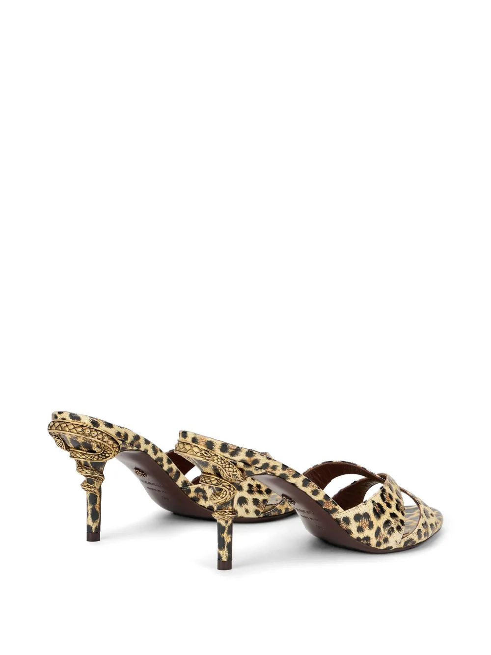 Roberto Cavalli leopard-print sandals Beige