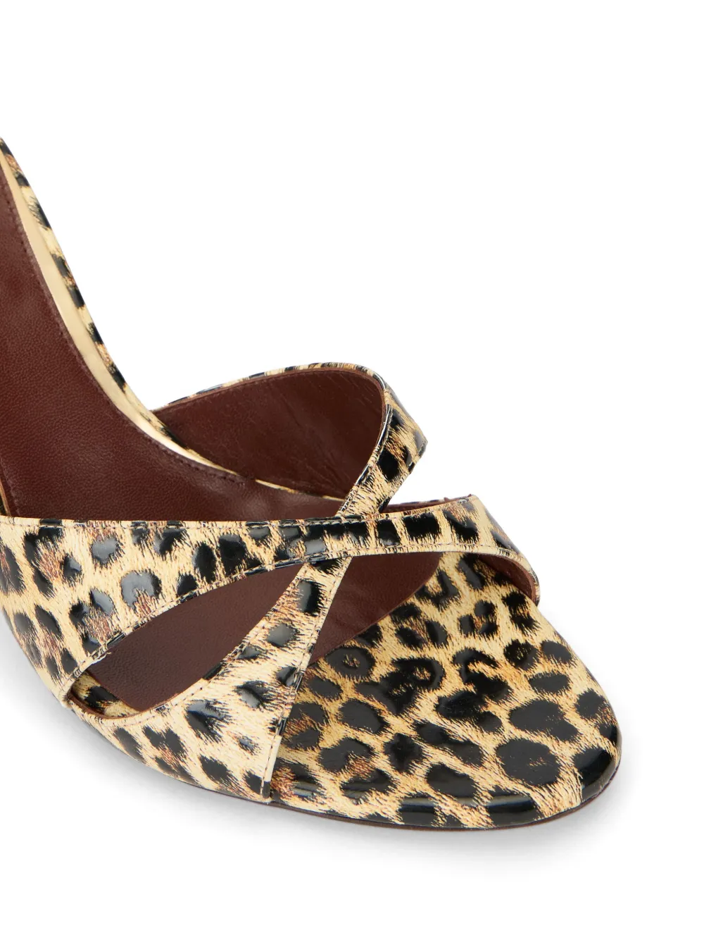 Roberto Cavalli leopard-print sandals Beige