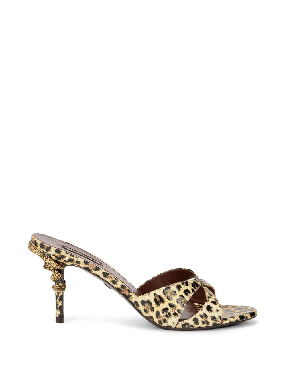 Roberto Cavalli leopard-print sandals Beige