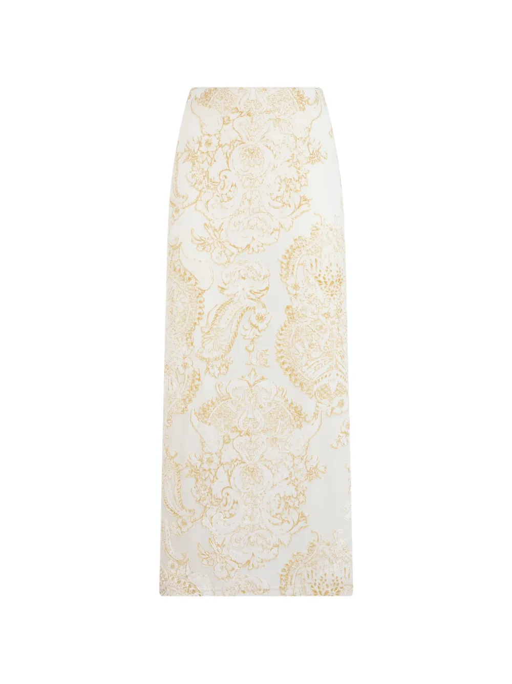 Roberto Cavalli baroque-pattern devoré skirt - Toni neutri