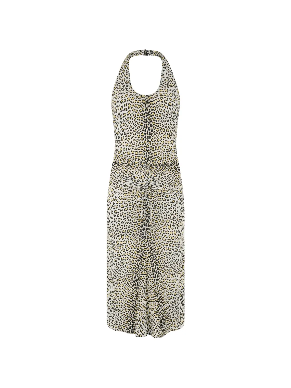 Roberto Cavalli halter animal-print midi dress - Toni neutri