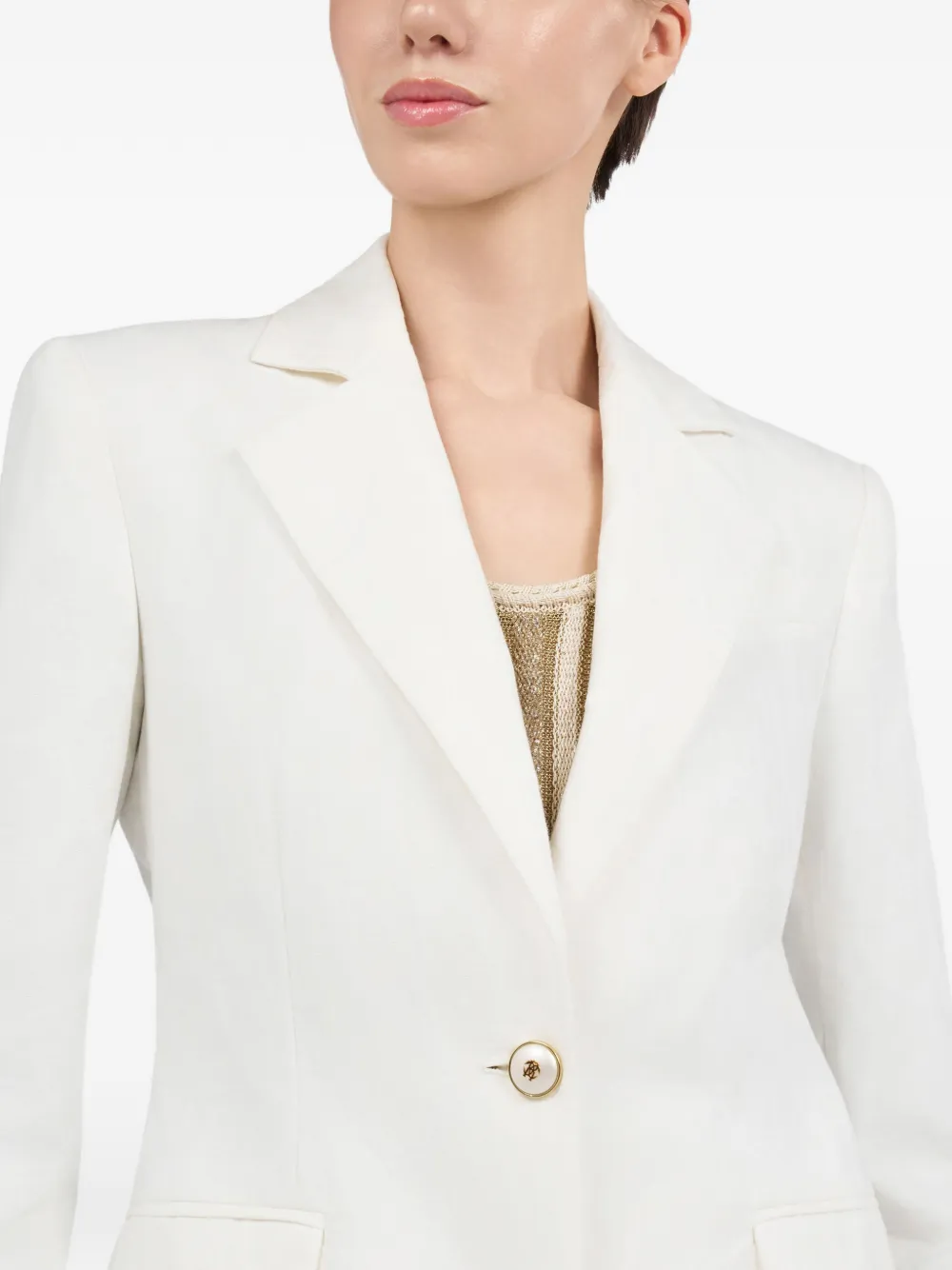 Roberto Cavalli Blazer met knopen Wit
