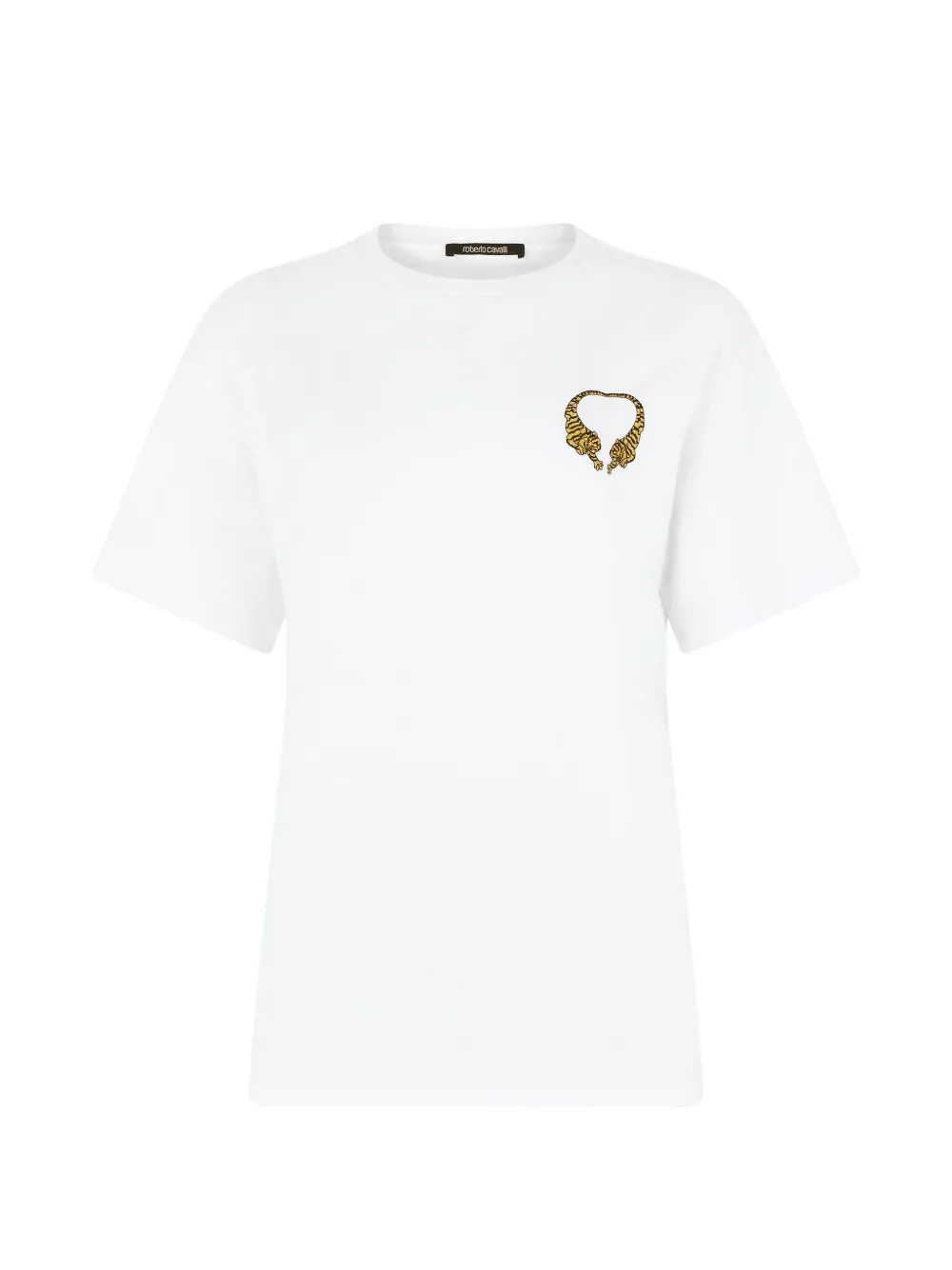 Roberto Cavalli T-shirt con ricamo Tiger - Bianco
