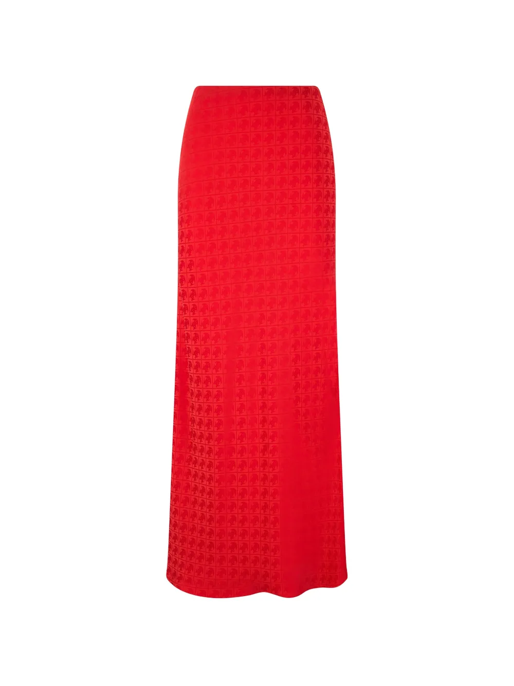 Roberto Cavalli monogram-pattern maxi skirt - Rosso