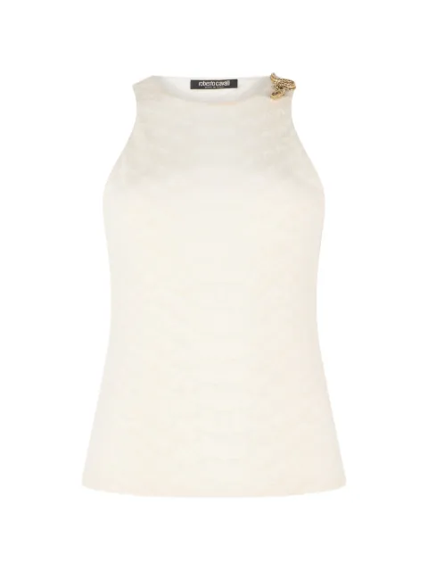 Roberto Cavalli snake scale sleeveless top
