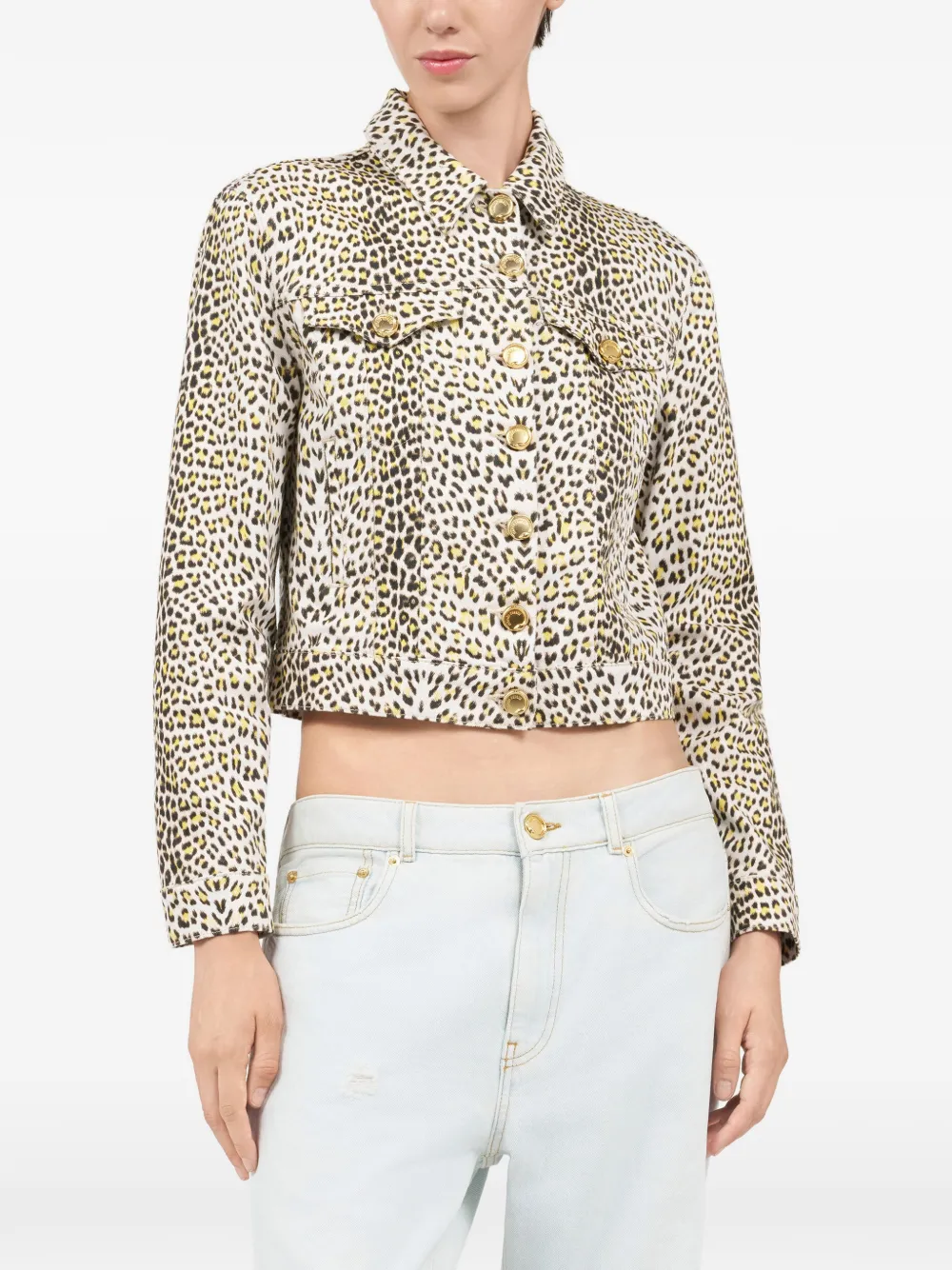  Roberto Cavalli Pop Jaguar Jacket - Yellow 