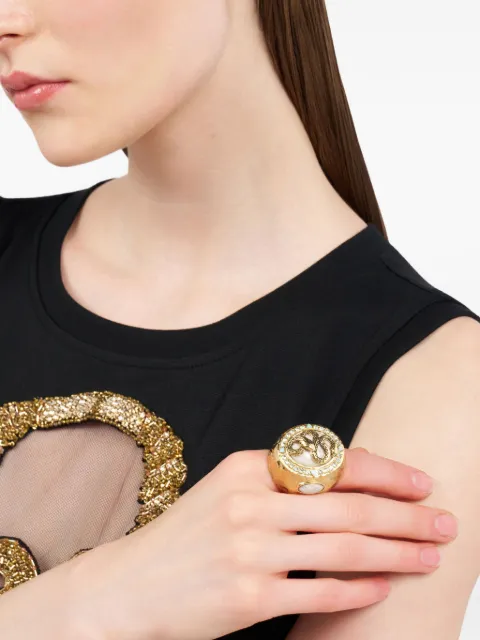 Roberto Cavalli Snake and Gemstone ring