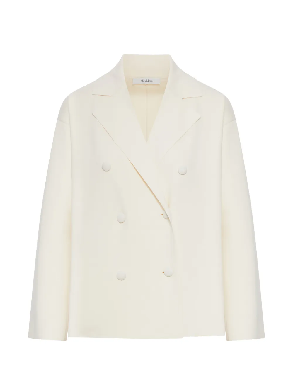 Max Mara double-breasted crêpe jacket - White