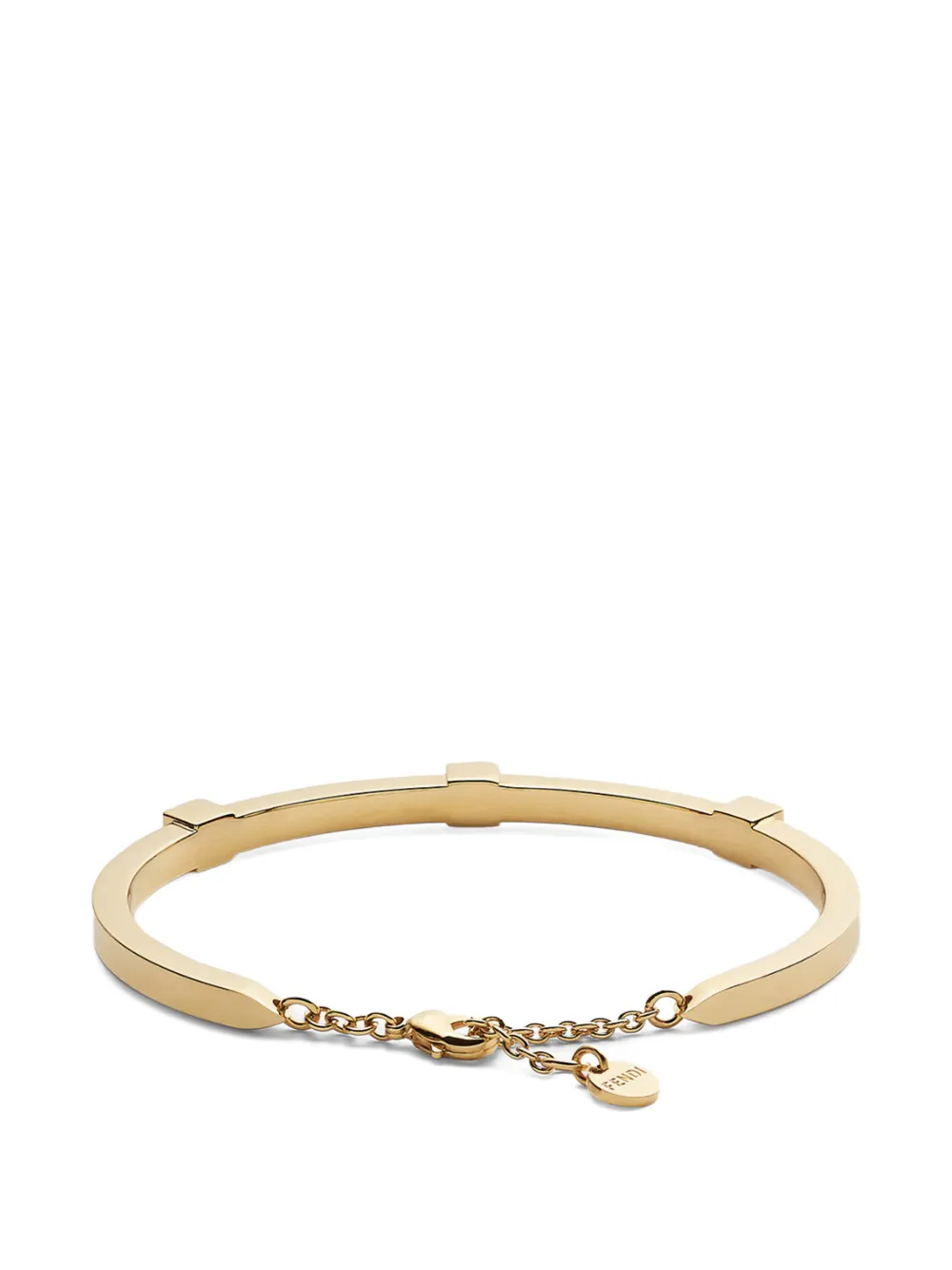  Fendi Forever Logo Rigid Bracelet - Gold 