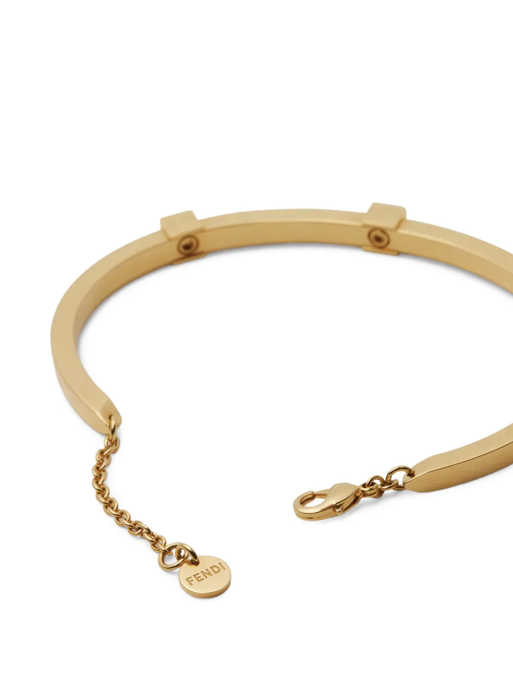  Fendi Forever Logo Rigid Bracelet - Gold 