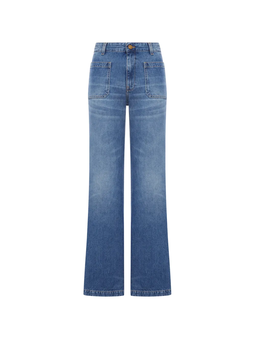Seafarer patch-pocket flared jeans - Blu