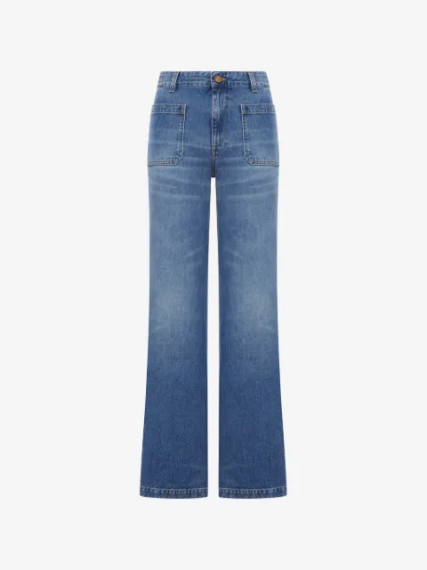 Seafarer patch-pocket flared jeans