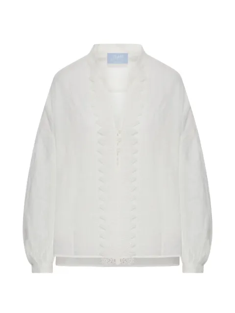 Seafarer lace insert blouse