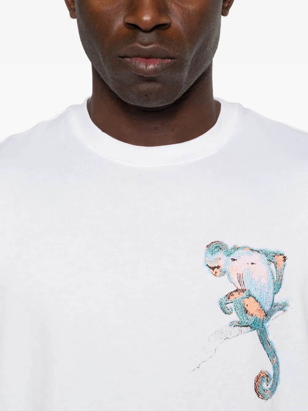 Iceberg T-shirt met geborduurde aap Wit